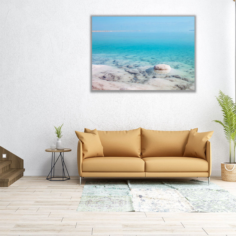 Mer morte, Israël - reproduction d'art sur toile, H 12 po x l 16 po