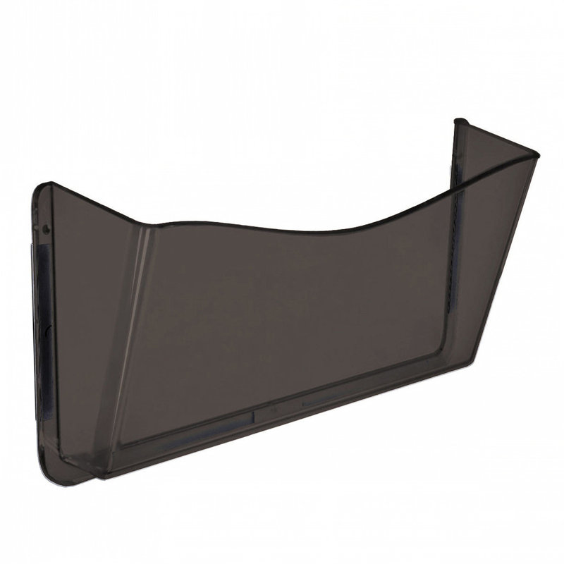 Dark Grey/Smoke Plastic Wall Mount File Holder with Magnets