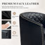 Fauteuil demi-tonneau en cuir moderne avec dossier capitonné à losanges et garniture cloutée-1919562024