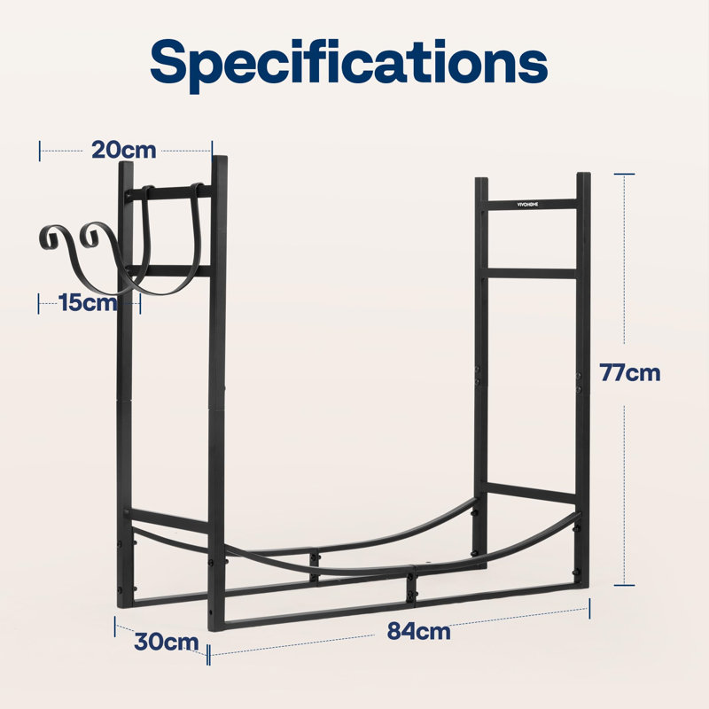 84cm W Metal Log Rack