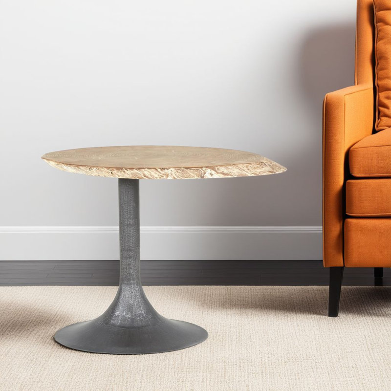 Table de bout latérale avec base en trompette Lume