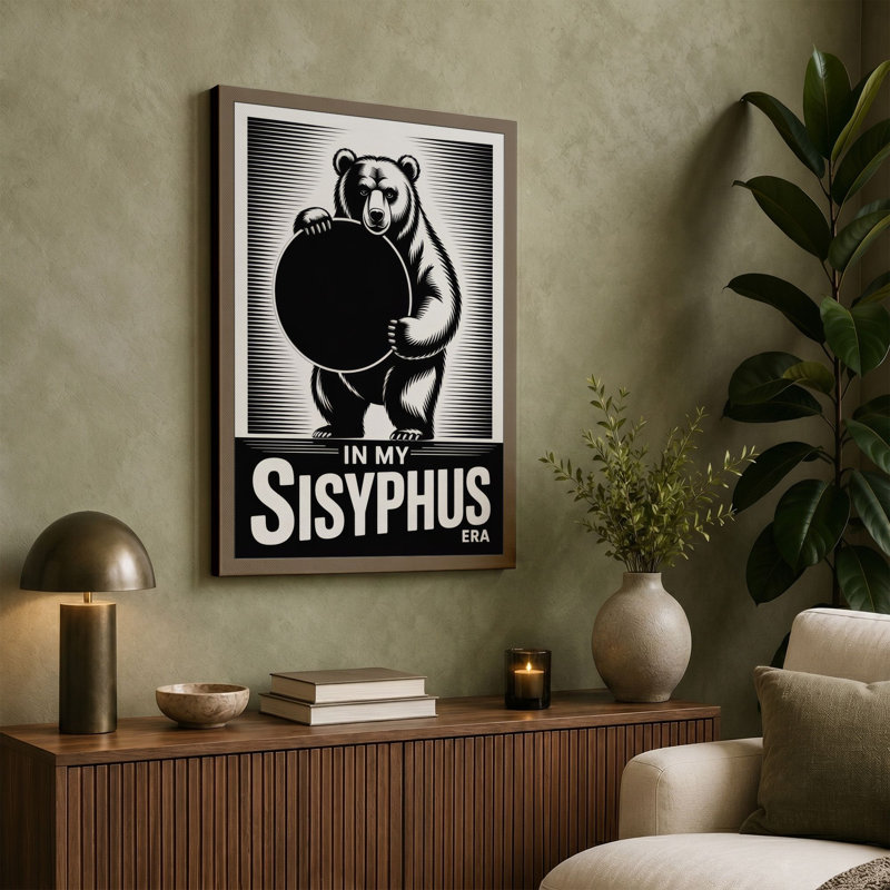 In My Sisyphus Expressionism - Wrapped Canvas, 30x20 - 76.2 x 50.8 cm, Ochre Border