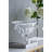8” x 6” Clear Glass Pedestal Bowl, Vintage-Inspired Accent Vase for Mantel, Tabletop, Flowers, Fruit, or Centerpiece Display-17567841