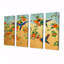 Maunie - oiseau, art mural sur toile, 4 pièces-106424716