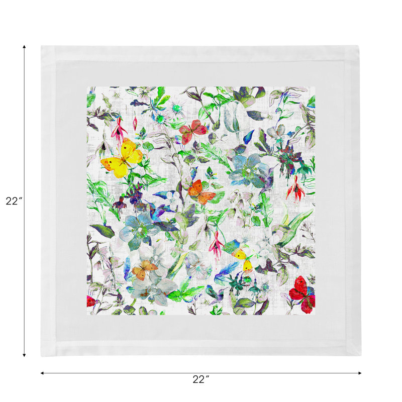 Garden Fantasia Hemstitch 22" Linen/Cotton Blend Napkin