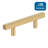 Bar Pulls Square 3 inch (76mm) Center-to-Center Champagne Bronze Cabinet Pull - 10 Pack-90709803