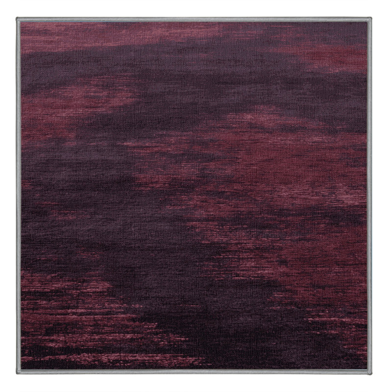 Tapis abstrait lavable à la machine, Carré 8 pi