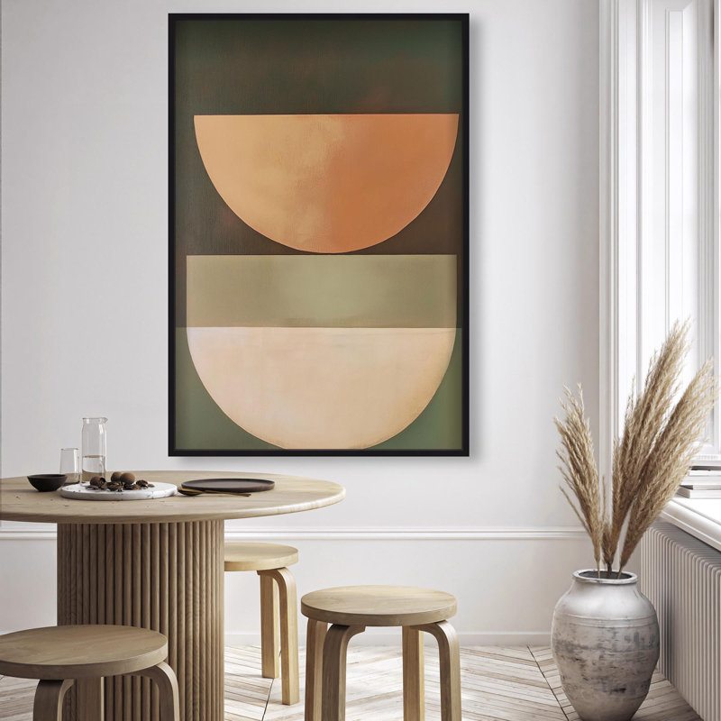 Oliver Gal Sun-Kissed Minimalism I Abstract - Luxury Shadowbox Framed Wall Art, 55.5" H x 37.5" W, Black