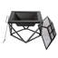 Teamson 60cm Wood Burning Fire Pit with Spark Screen, Fire Poker, Cooking Grate, Square Steel Fire Bowl for Patio & Garden