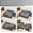 87" Modular Sectional Sofa, L-Shape Cloud Sectional Couch, Cozy Boneless Couches For Living Room (White, Left Facing Chaise)-1415993450-1415993455