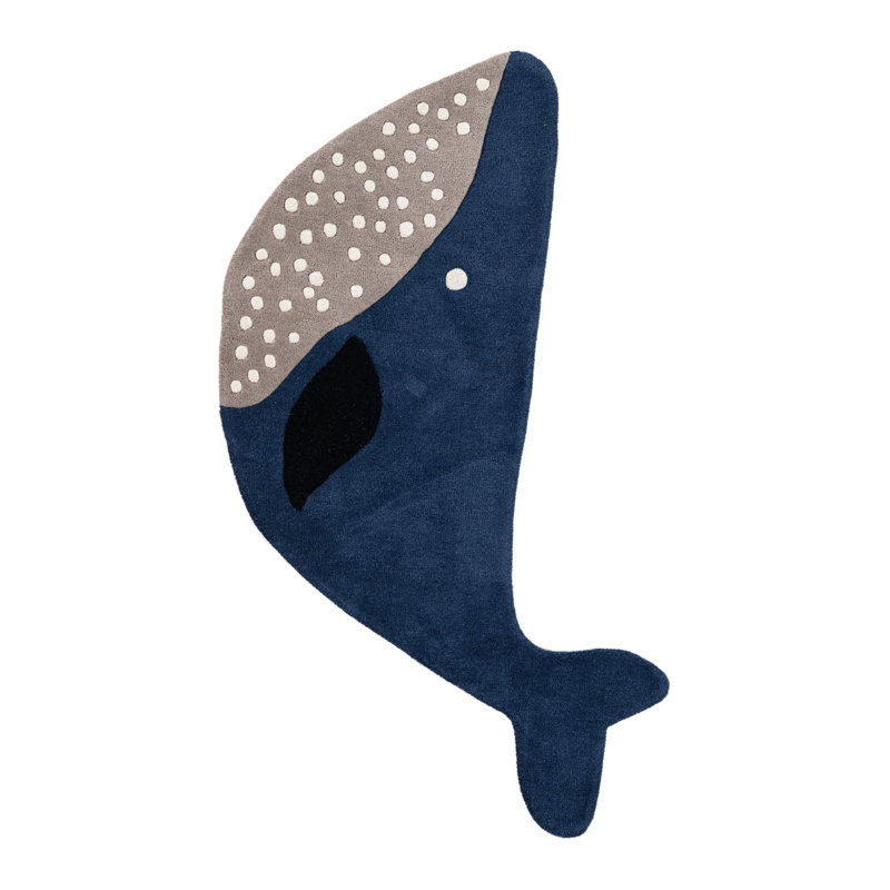 Tapis en laine Unique Loom Whale, Nouveauté 3 pi 1 po x 5 pi 1 po