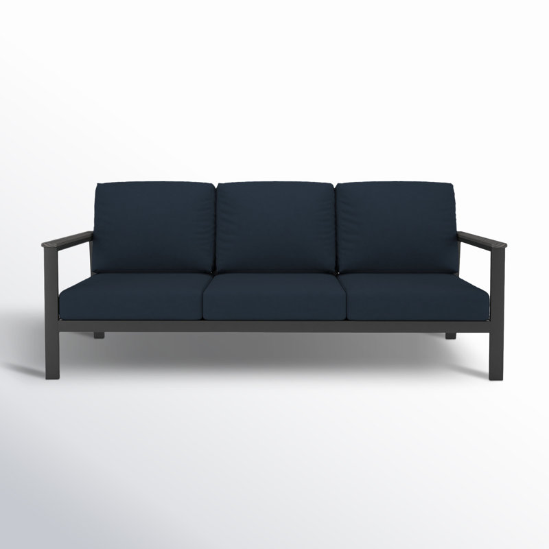 Townsend 80.3" Wide Outdoor Patio Sofa with Sunbrella® Cushions, Canvas Navy Sunbrella® Canvas
