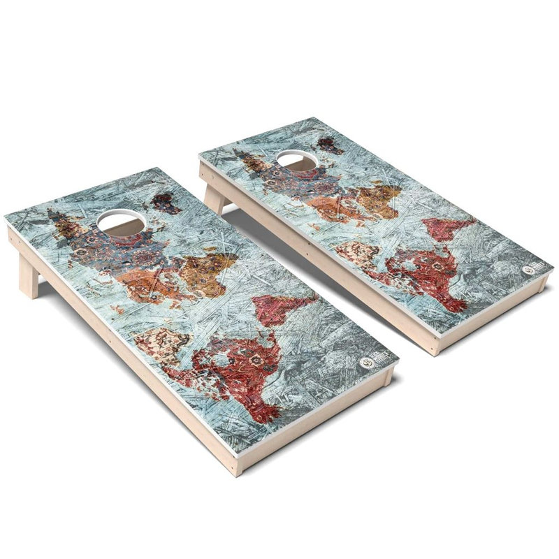 Ensemble de planches de cornhole bohémien, AUCUN accessoire