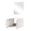 Meuble-lavabo blanc lustré 24 po X 22 - 18 Miroir, rangement spacieux, entièrement assemblé pour une installation de l 24 po x P 22 po avec miroir de 18 po assemblé, installation facile-841090536