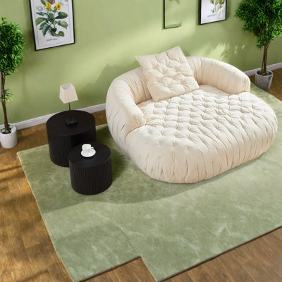 Canapés Cloud Comfort, tissu beige, salon moderne de 167 cm pour la maison