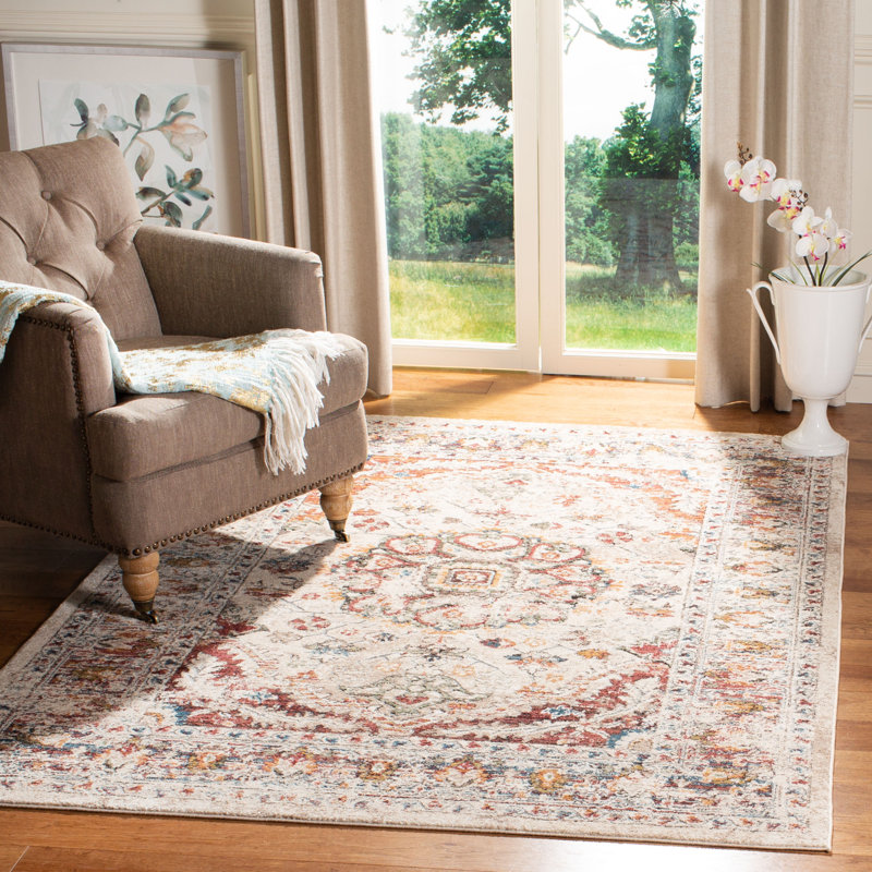Tapis oriental ivoire Cooksey, Rectangle 8 pi x 10 pi