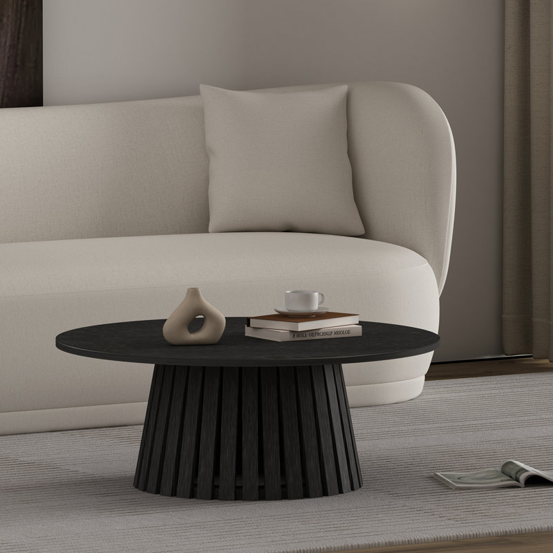 Table basse moderne scandinave de 35 po Layla, Noir