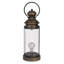 Lanterne en métal doré et verre avec lumière DEL blanc chaud pour patio, petit-95978535