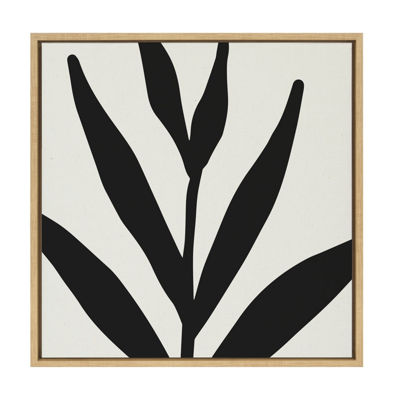 «Modern Botanical Neutral Abstract 1» par The Creative Bunch Studio, reproduction d'art sur toile encadrée, H 22 po x l 22 po