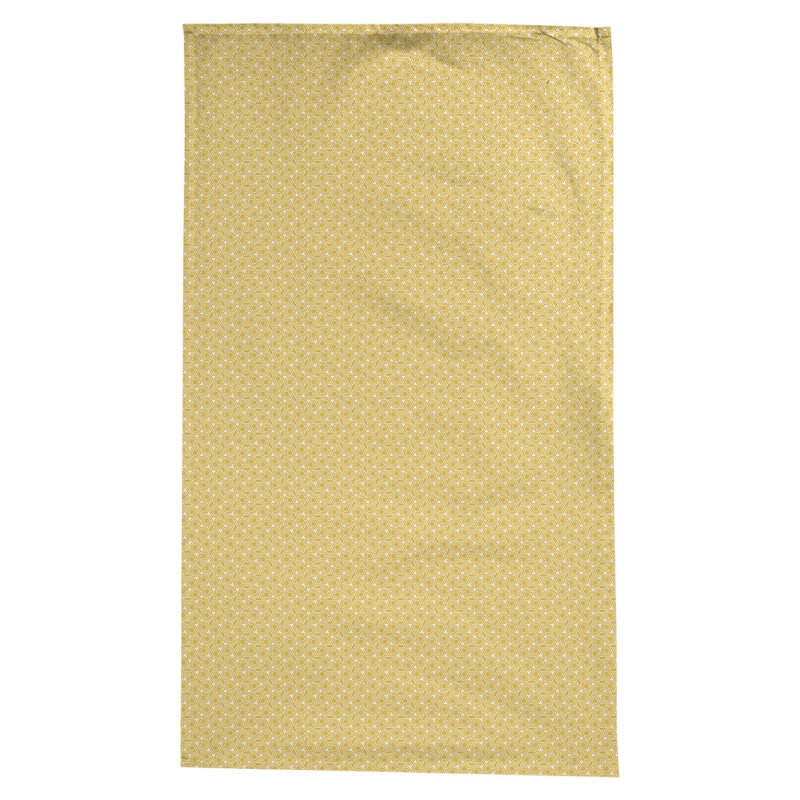 Nappe à motif géométrique 100% coton leffel, Jaune / Blanc
