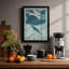 Drifting Whale Coastal - Framed Print-1878281182-1878281180