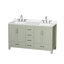 Sheffield 60" Freestanding Double Bathroom Vanity with Quartz Top
