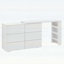 Armoire de rangement en L à 6 tiroirs avec bureau extensible