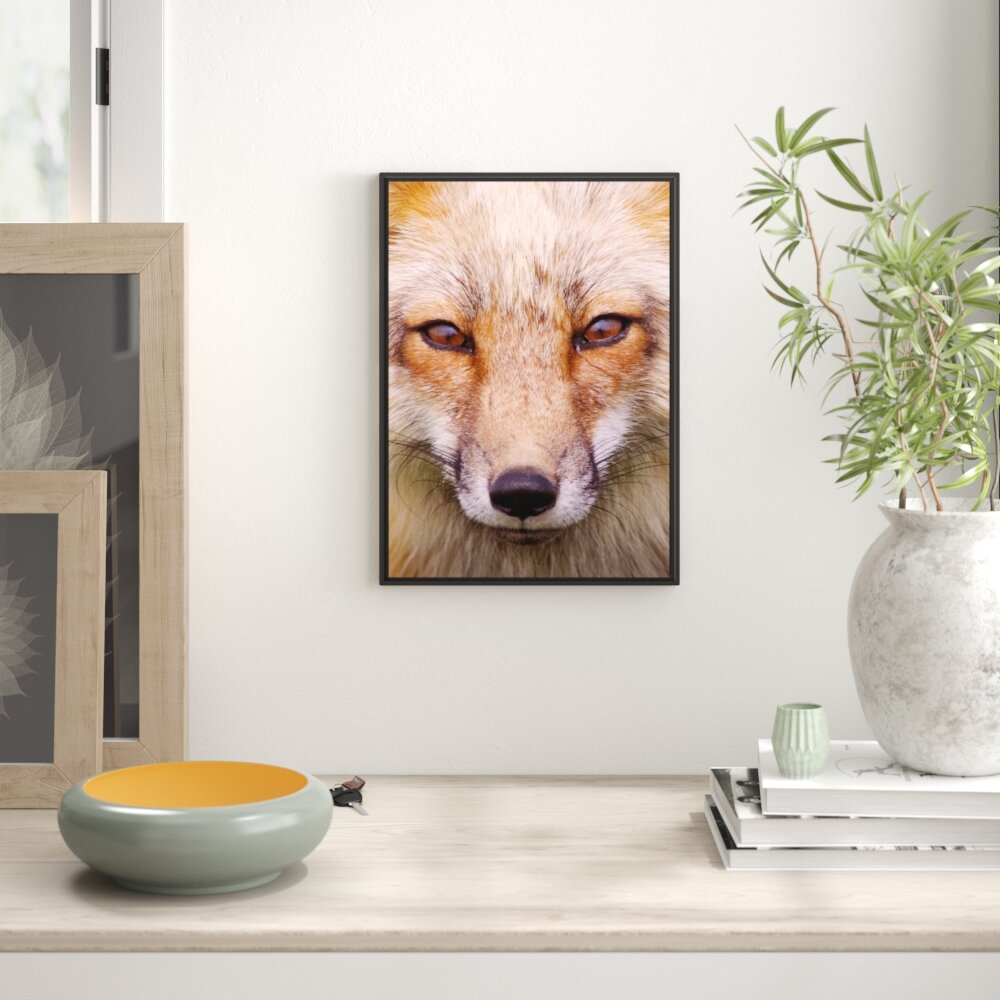 Gerahmtes Wandbild Fuchs Porträt