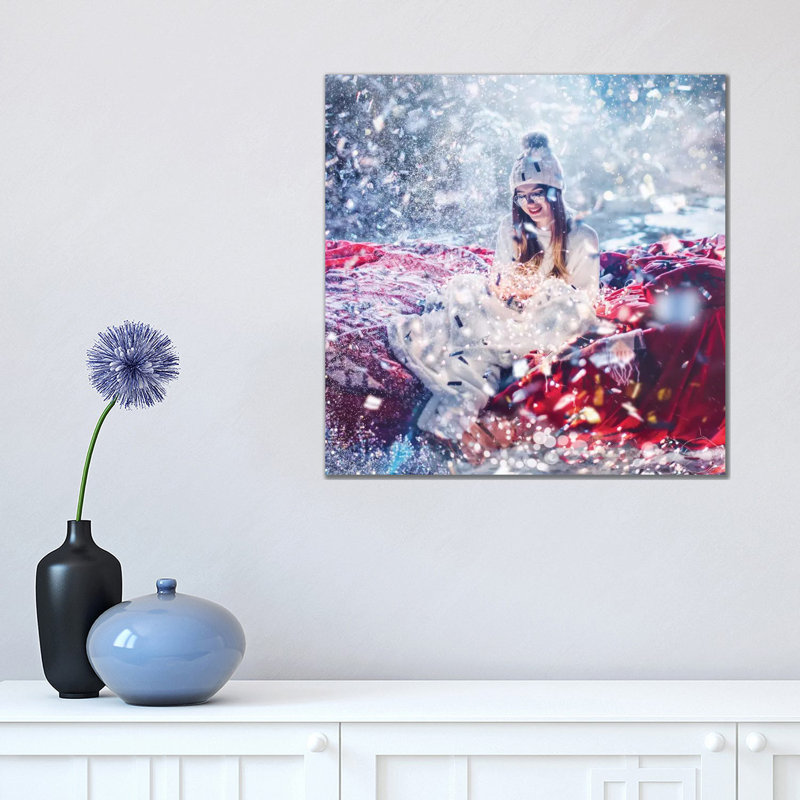 «Magic Winter» par Hobopeeba - reproduction imprimée, H 18 po x l 18 po x 1,5 po, Pas de tapis, Toile tendue