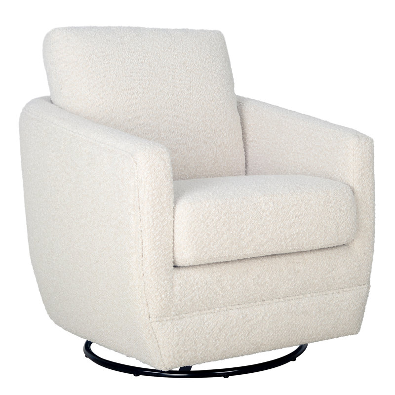 Fauteuil oscillant pivotant Gogh, Bouclé ivoire