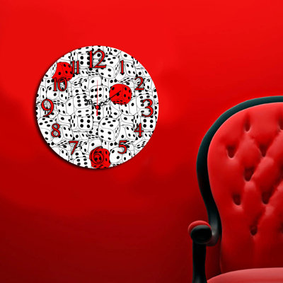 Horloge murale élégante Elegant, 15,7 po de diamètre | 100% panneau de fibres à densité moyenne avec une épaisseur de 0,2 po | Décoration élégante pour le salon, le bureau et la chambre à coucher | Design moderne, parfait pour l'élégance et la