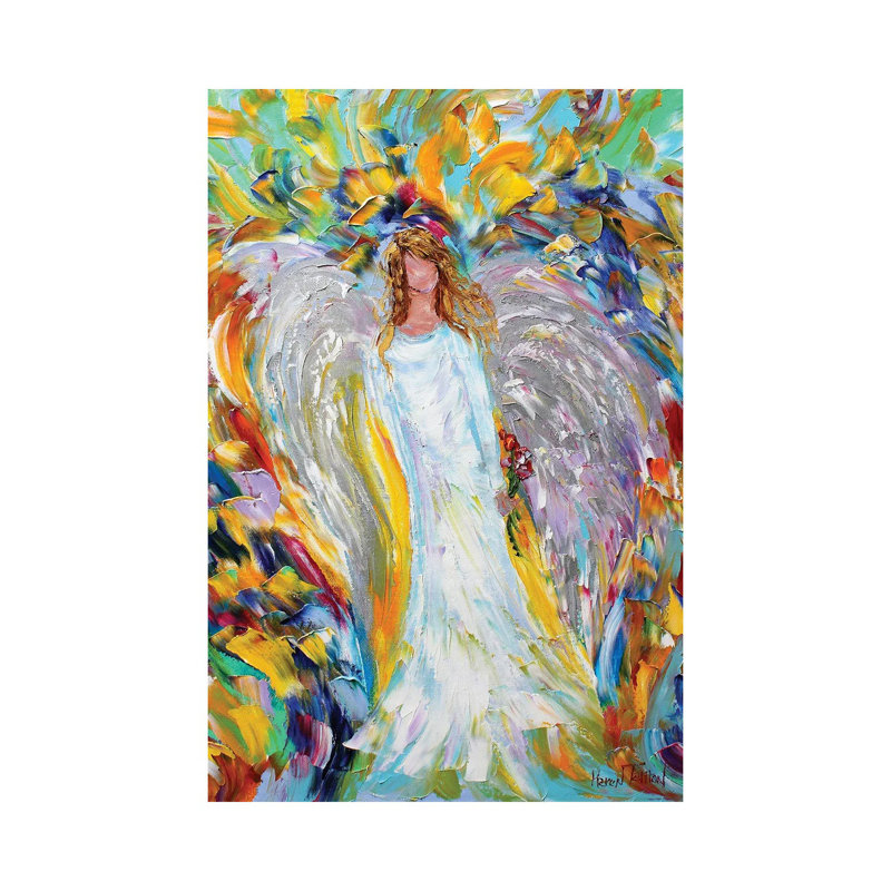 Angel Love 1 Piece Wrapped Canvas Painting, 66.04 cm H x 45.72 cm W x 3.175 cm D