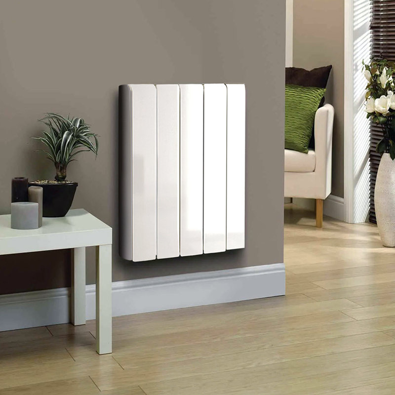 Symple Stuff 5120 BTU Electric Panel Space Heater with Adjustable Thermostat, 1000W, 58cm H x 44.5cm W x 9cm D, White