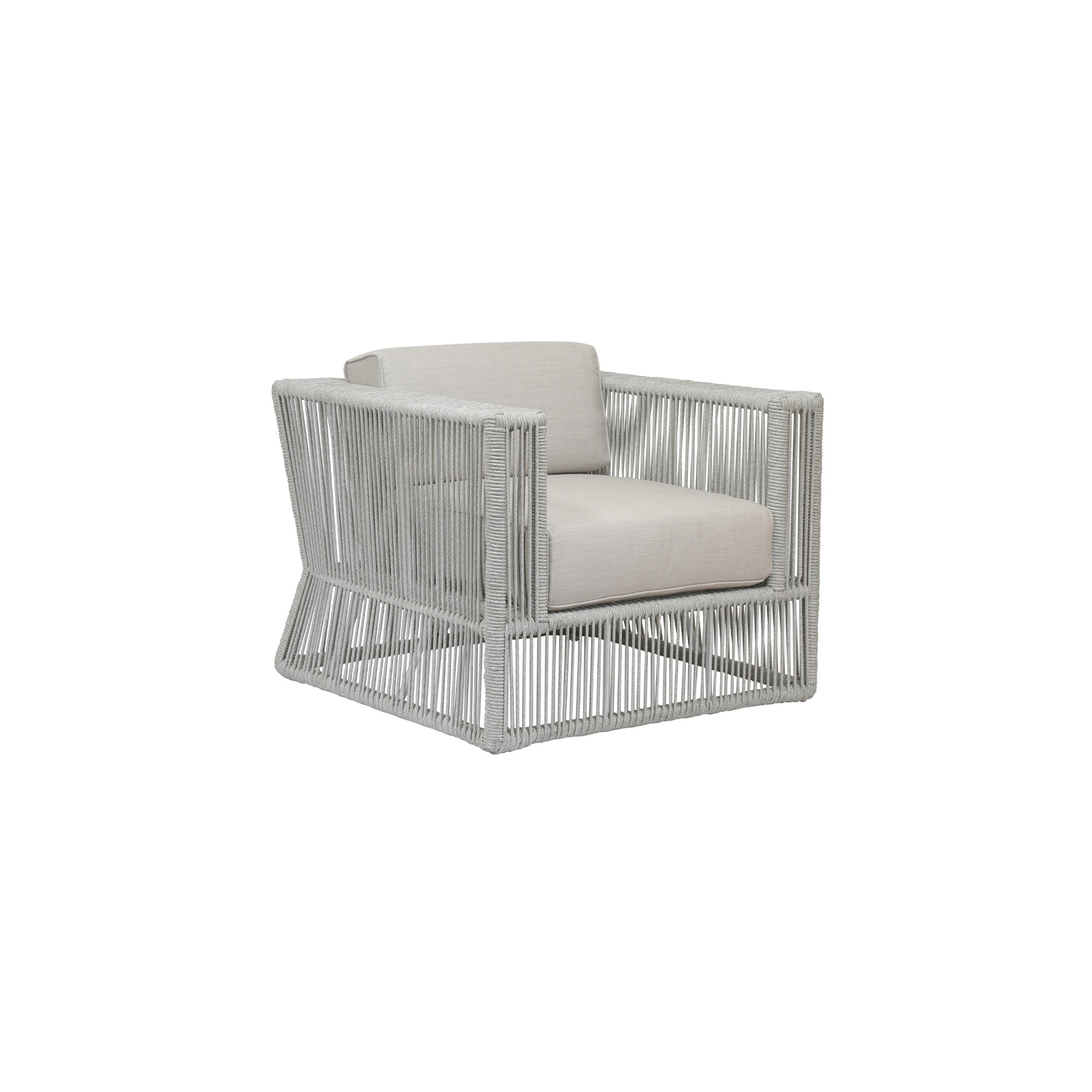 Outdoor Lounge Chair , Sunbrella® Cushions Included, Gray, Echo Ash