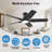 42 Inch Ceiling Fans with Lights and Remote-214222619
