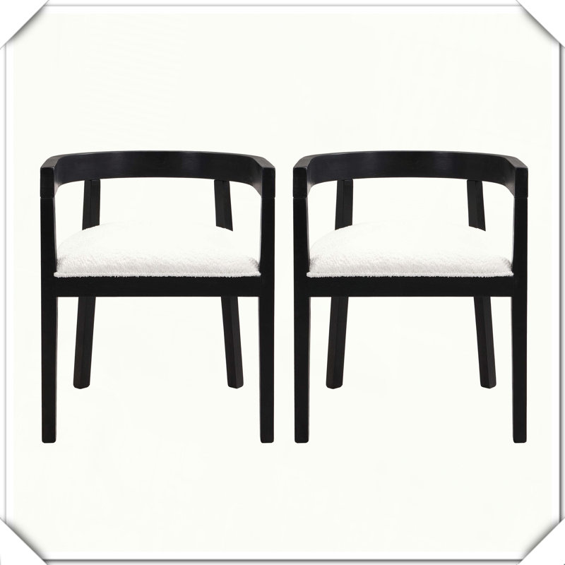 2-Piece Armrest Dining Chair Sturdy Comfortable Stylish Durable Practical Versatile