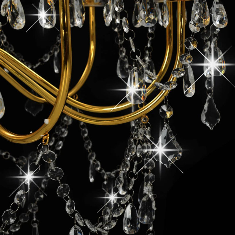 Cullins 15 - Light Candle Style Chandelier, Golden