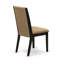 Ensemble de table et chaises de cuisine 7 pièces comprenant une table de salle à manger rectangulaire et 6 chaises rembourrées en tissu de lin sable noir-13286329-13240590-13240591