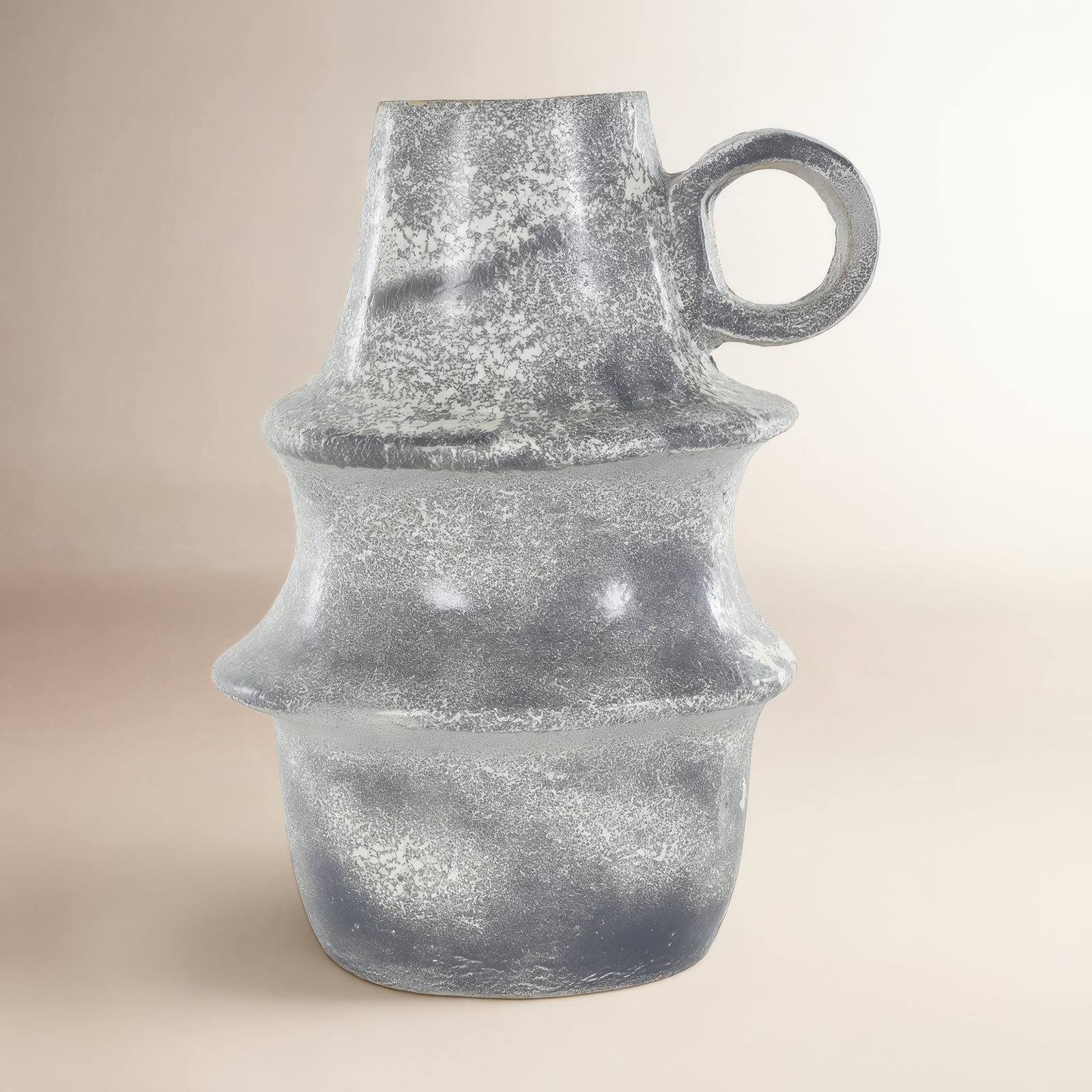 Kimona Paper Mache Table Vase, 15.55" H x 9.8" W x 9.9" D