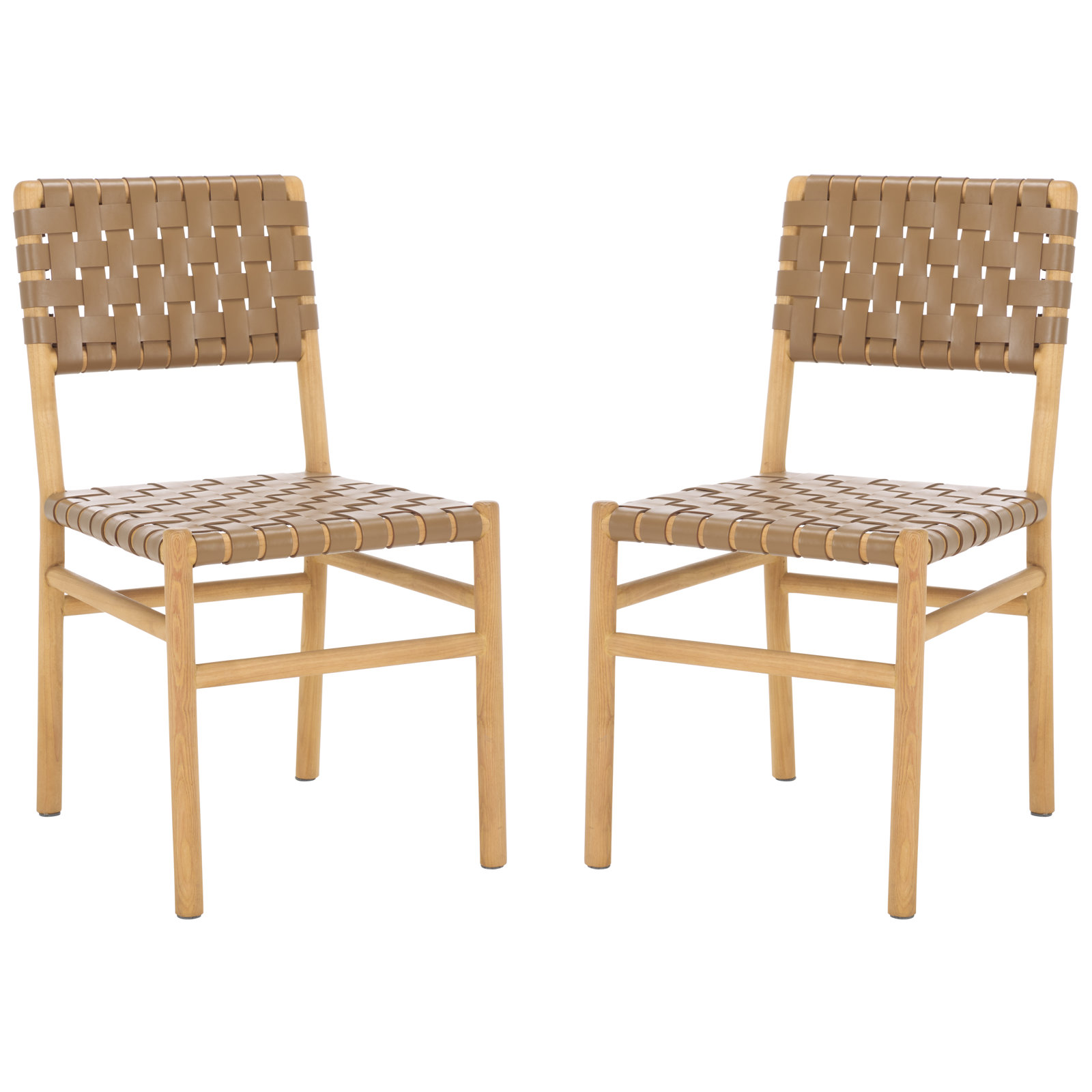 Jeremiah Genuine Leather Dining Chair, Brown