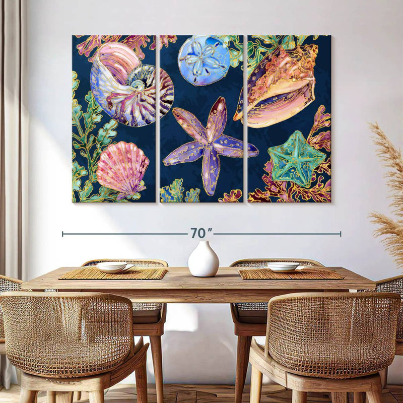 Aletra Spectrum Shells Horizontal, 42" H x 65" W