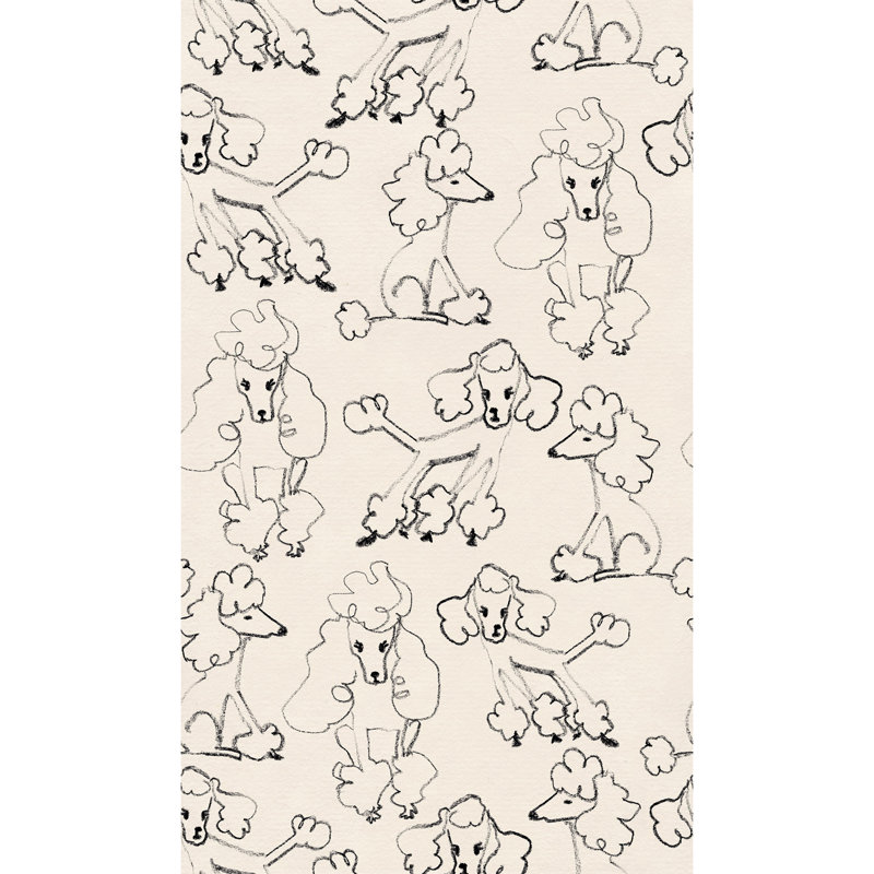 Wallpaper Double Roll by Yuki Osada, Black/Cream