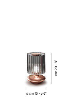Tread Table Lamp Smoky Transparent Matt Copper 1 E12 Ul, Matte Copper, Smoky Transparent