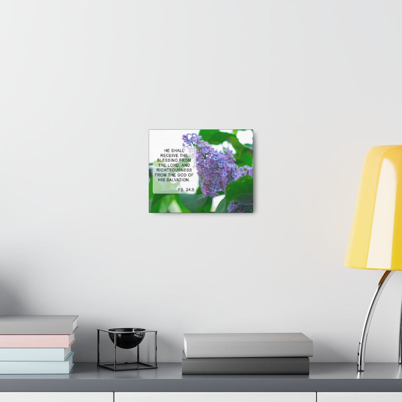 Receive The Blessing Psalm 24:5 - Wrapped Canvas Print, 46cm H x 61cm W