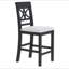 Ensemble de table de salle à manger 6 pièces à hauteur de comptoir en bois avec tablette de rangement, ensemble de table de cuisine avec banc et 4 chaises, style rustique-268199380