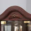 Vitrine d'angle vitrée lumineuse avec tablettes réglables-1673332355