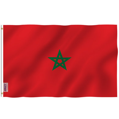 Drapeau marocain 36 po x 60 po Polyester