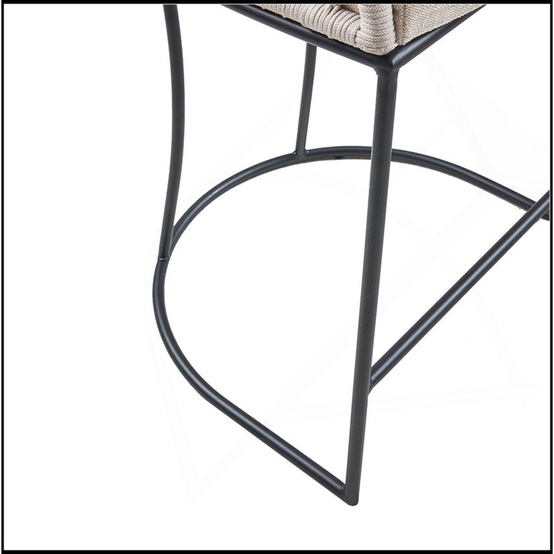 Tabouret de comptoir tissé 25 po, Polyester naturel