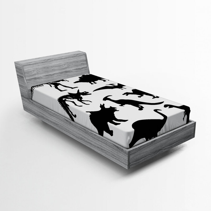 Dinosaur Microfiber Fitted Sheet, Twin Fitted Sheet