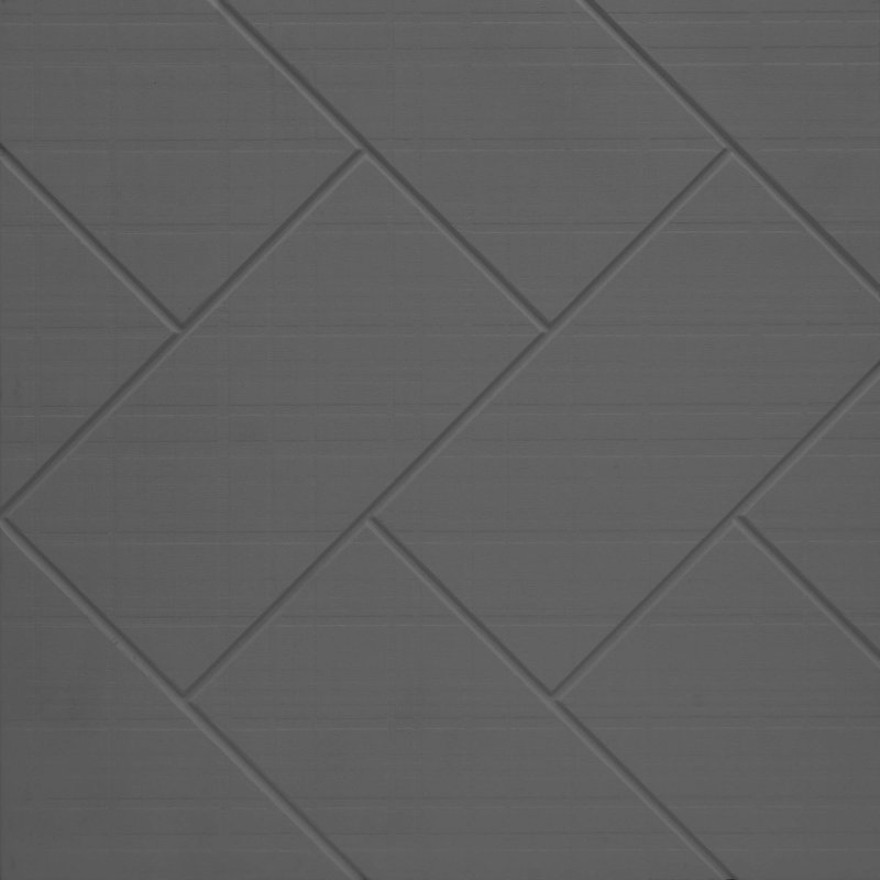 Dark Gray Herringbone Pattern Solid Surface Shower Wall Kit